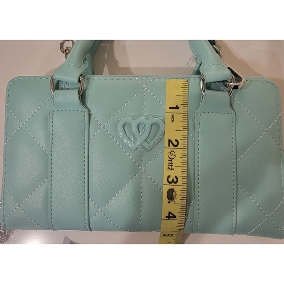 NWT Betsey Johnson Crossbody Purse Wallet Mint Green - Picture 12 of 13